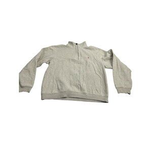 Izod Beige 1/4 Zip Pullover Sweatshirt Mens S Cotton Blend